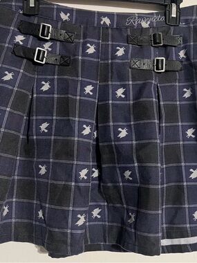 Wizarding World of Harry Potter Ravenclaw Plaid Mini Skirt Large